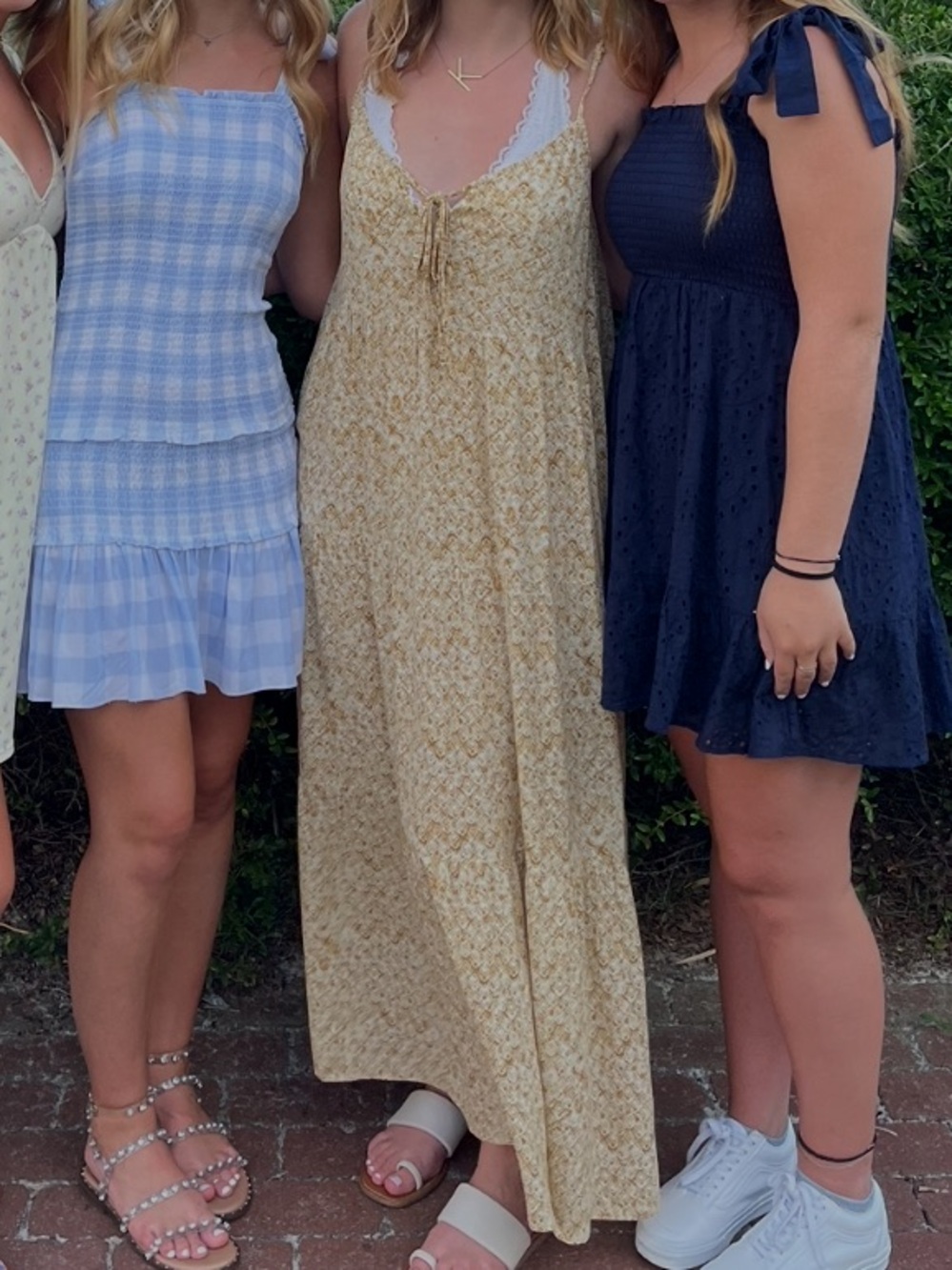 Cream & Yellow Midi Sundress
